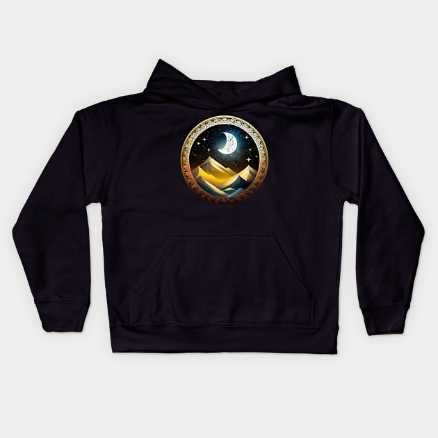 Super Moon Kids Hoodie by FehuMarcinArt